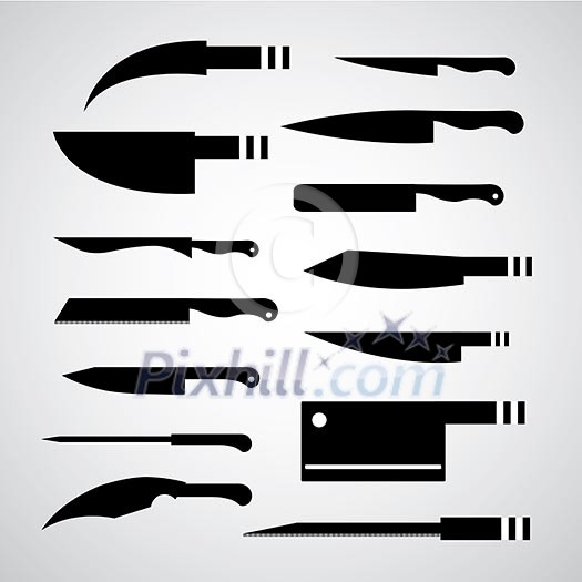 kitchen knives symbol on gray background kitchen knives symbol on gray background