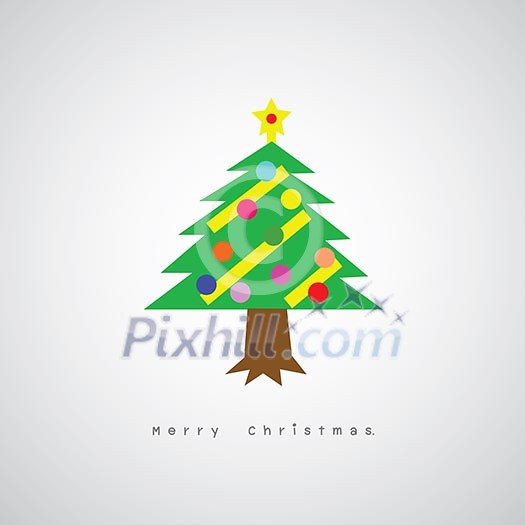 christmas tree symbol on gray background