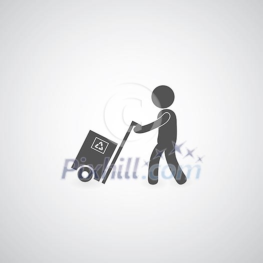 delivery services symbol on gray background 