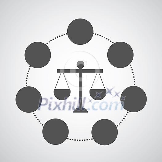 scales of justice on gray background scales of justice on gray background