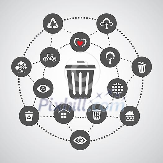 environment symbol set in circle diagram environment symbol set in circle diagram