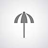 umbrella symbol on gray background