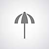 umbrella symbol on gray background