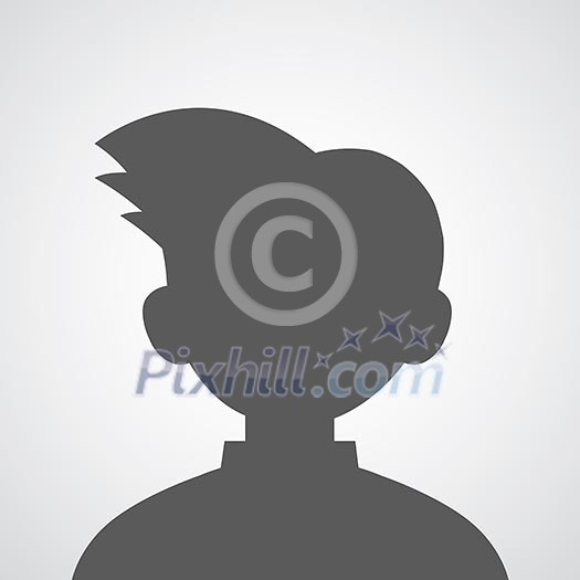 man avatar profile picture on gray background 