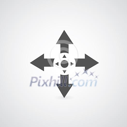 arrow symbol on gray background arrow symbol on gray background