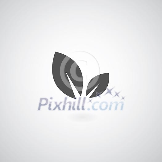 Eco symbol on gray background Eco symbol on gray background