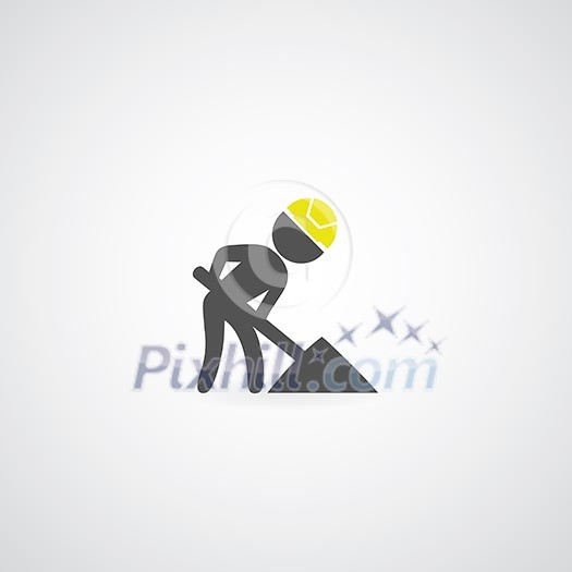 under construction symbol on gray background under construction symbol on gray background