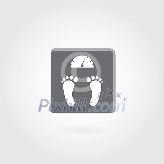 Scale icon on gray background Scale icon on gray background