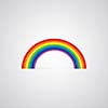 vector rainbow on gray background 