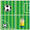 vector soccer field and soccer ball 