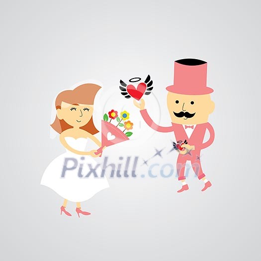 cartoon wedding invitation card template cartoon wedding invitation card template
