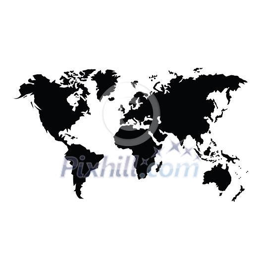 vector black map of the world vector black map of the world