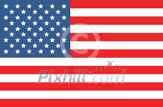 vector image of american flag 