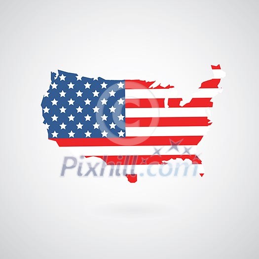 vector map of american flag vector map of american flag