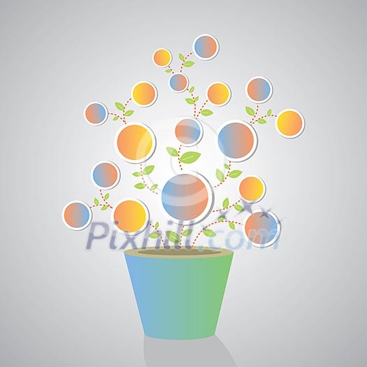 blank label growing in a plant blank label growing in a plant