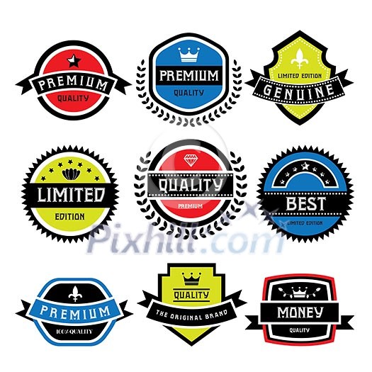  labels set of retro vintage badges 