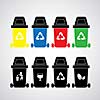 vector recycle bins symbol set  