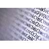coded digital letters background  macro on tft monitor