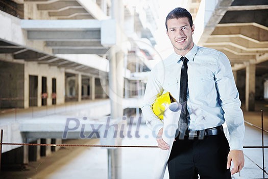 business man Architect engineer manager at construction site project business man Architect engineer manager at construction site project