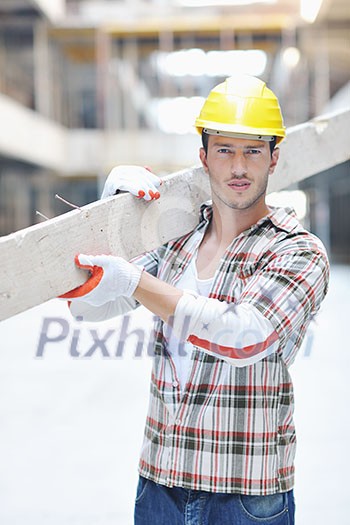 handsome hard worker people portrait at concstruction site handsome hard worker people portrait at concstruction site