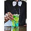 pro barman prepare coctail drink and representing nightlife and party event  concept