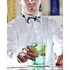 pro barman prepare coctail drink and representing nightlife and party event  concept