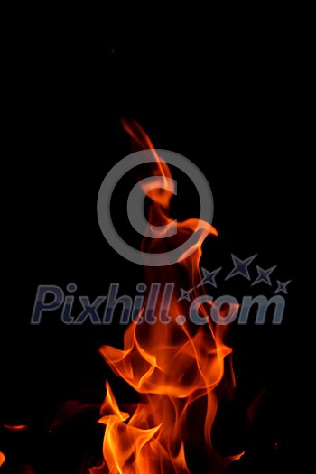 fire flame background pater frame on black background