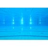 sport swimming pool  underwater with blue color and swimmers