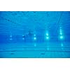 sport swimming pool  underwater with blue color and swimmers