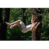 happy girl swinging   (NIKON D80; 10.6.2007; 1/1000 at f/6.3; ISO 400; white balance: Auto; focal length: 270 mm)