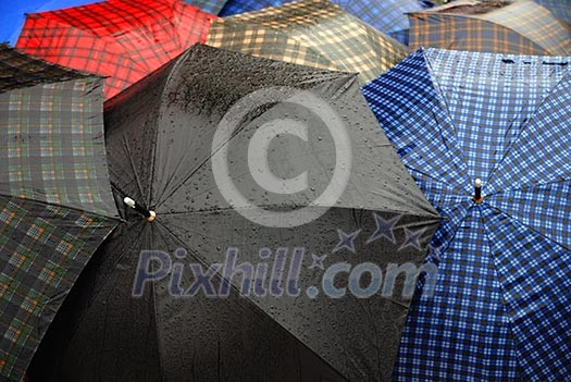 Raindrops on a umbrella Raindrops on a umbrella