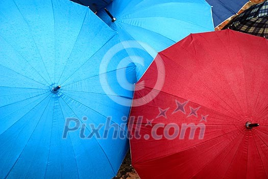 Raindrops on a umbrella