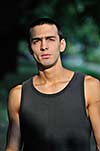 macho young casual man outdoor portrait smiling