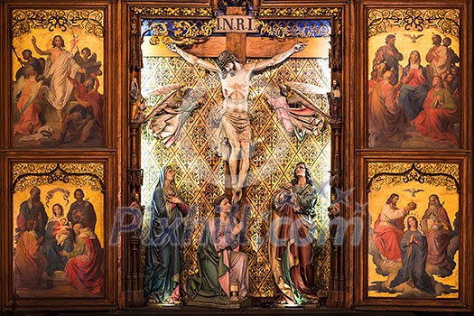Christ on the cross and hl. John and hl. Mary Christ on the cross and hl. John and hl. Mary