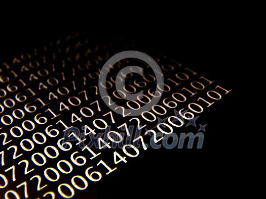 database concept with printed and coded database records database concept with printed and coded database records