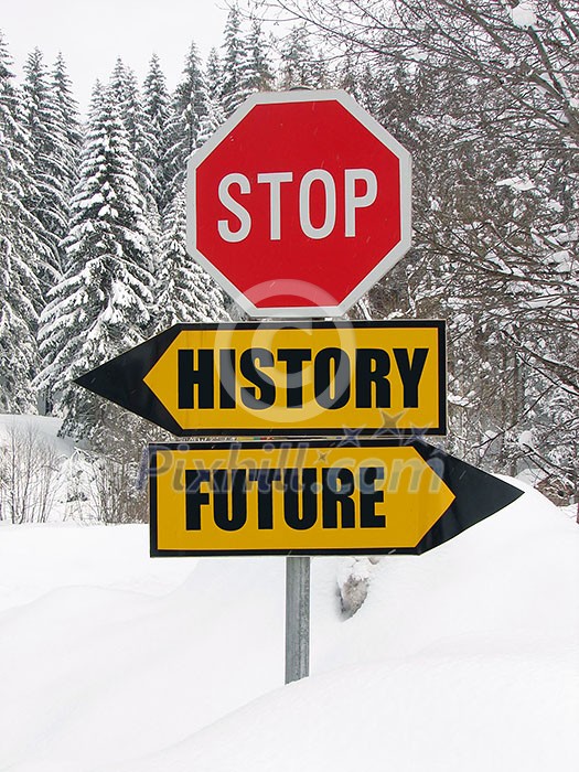 hystory&future signboard