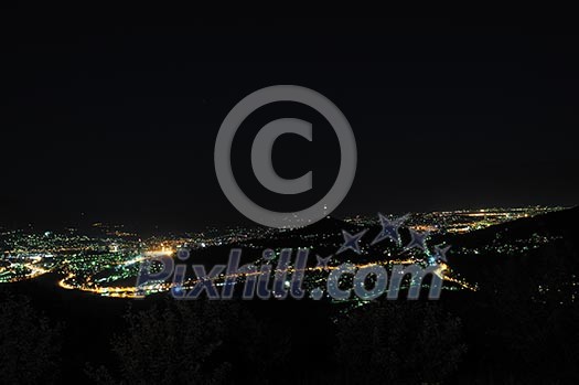 sarajevo city night scene with lights and motion trial sarajevo city night scene with lights and motion trial