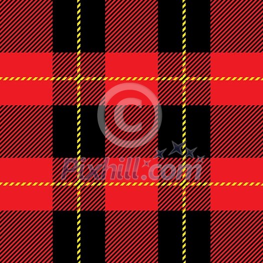 vector red seamless tartan plaid  pattern for background 