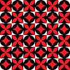 red and black seamless flower pattern background  