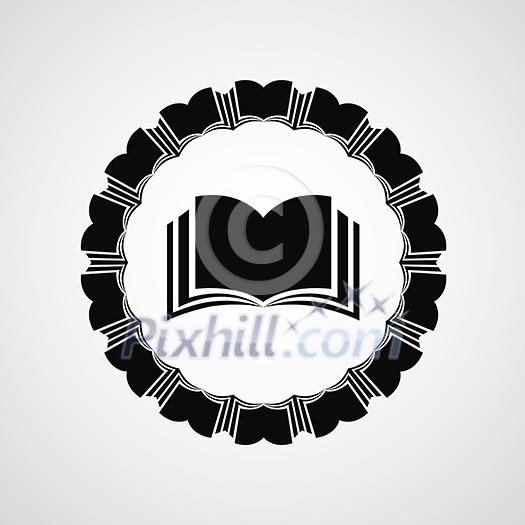 book symbol on white background book symbol on white background
