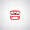 vector orthodontics sign on gray background 