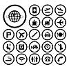 vector basic icon set for airport 