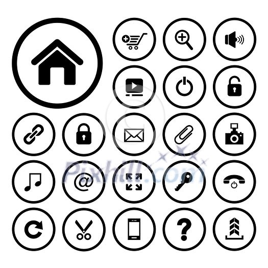 home and technology vector icon set for website home and technology vector icon set for website