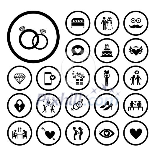 vector icons set for wedding vector icons set for wedding