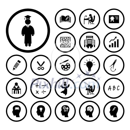 vector basic icon for educationv vector basic icon for educationv
