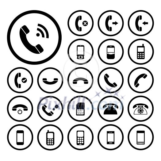 vector basic phone icon set vector basic phone icon set