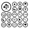 vector basic icon set for weather 