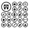 food and drink vector icon set 