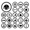 sports and healthy vector icons set 