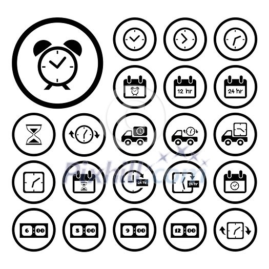 delivery and time vector icons set delivery and time vector icons set
